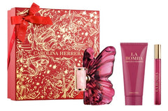 Coffret Cadeau Femme Carolina Herrera La Bomba Eau de Parfum 80ml + Lait Corps 100ml + Eau de Parfum 10ml