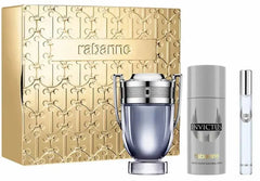 Paco Rabanne Invictus 100ml EDT + 150ml Deodorant + 10ml EDT für Herren Geschenkset