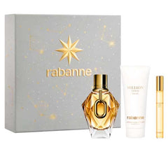 Coffret Paco Rabanne Million Gold Femme Eau de Parfum 90ml + Lait Corps 100ml + Eau de Parfum 10ml