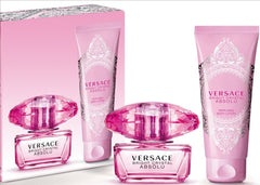Coffret Cadeau Versace Bright Crystal Absolu EDP 90 ml + Lait Corporel 100 ml pour Femme