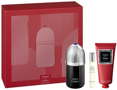 Set Regalo Cartier Pasha Edition Noire 100ml EDT + Mini 10ml EDT + 100ml Gel Doccia per Uomo