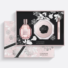Viktor & Rolf Flowerbomb 100 ml EDP + 10 ml EDP Mini + 200 ml Crema corporal para mujer Set de regalo