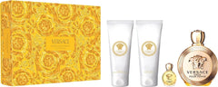 Versace Eros Pour Femme 100 ml EDP + Loción corporal 100 ml + Gel de ducha 100 ml + Mini SET DE REGALO 5 ml