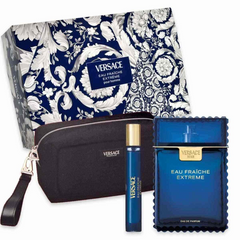 Versace Eau Fraiche Extreme 100ml EDP + 10ml Mini + Borsetta da Toilette Set Regalo Uomo