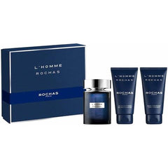 Rochas L`Homme 100ml EDT + 100ml Duschgel + 100ml Aftershave Balsam für Herren Geschenkset