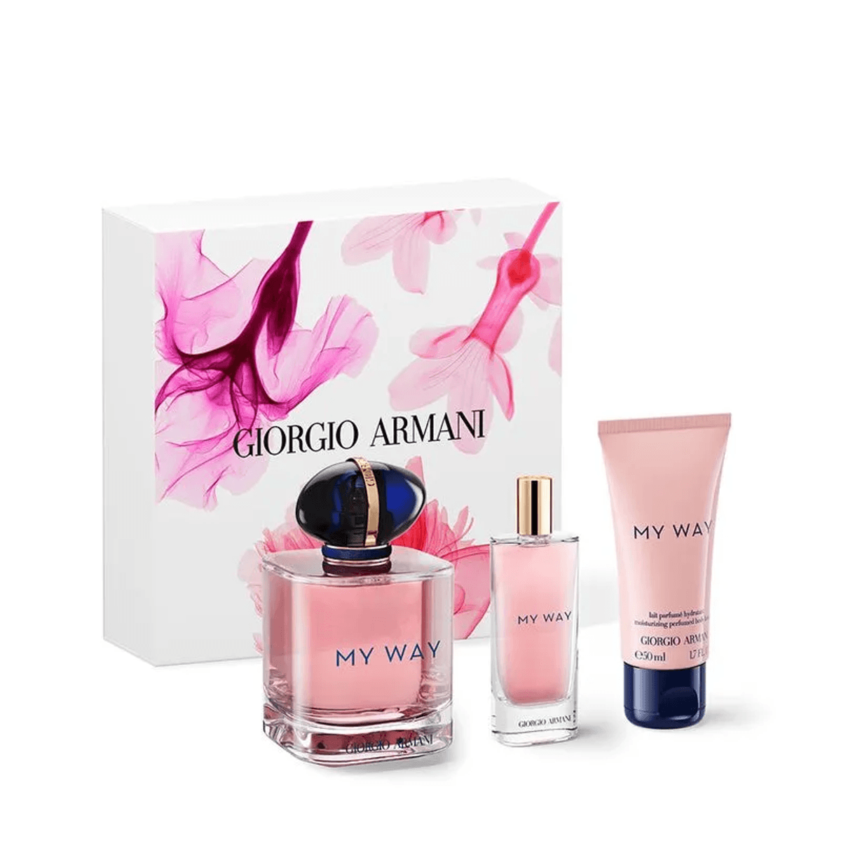Coffret Giorgio Armani My Way pour Femme - Eau de Parfum 90ml + Mini Eau de Parfum 15ml + Lait Corps 50ml