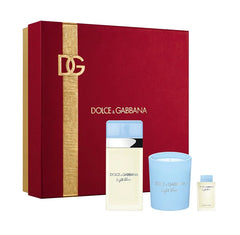 Dolce & Gabbana Light Blue 50ml EDT + Kerze + 4,5ml EDT Mini für Damen Geschenkset