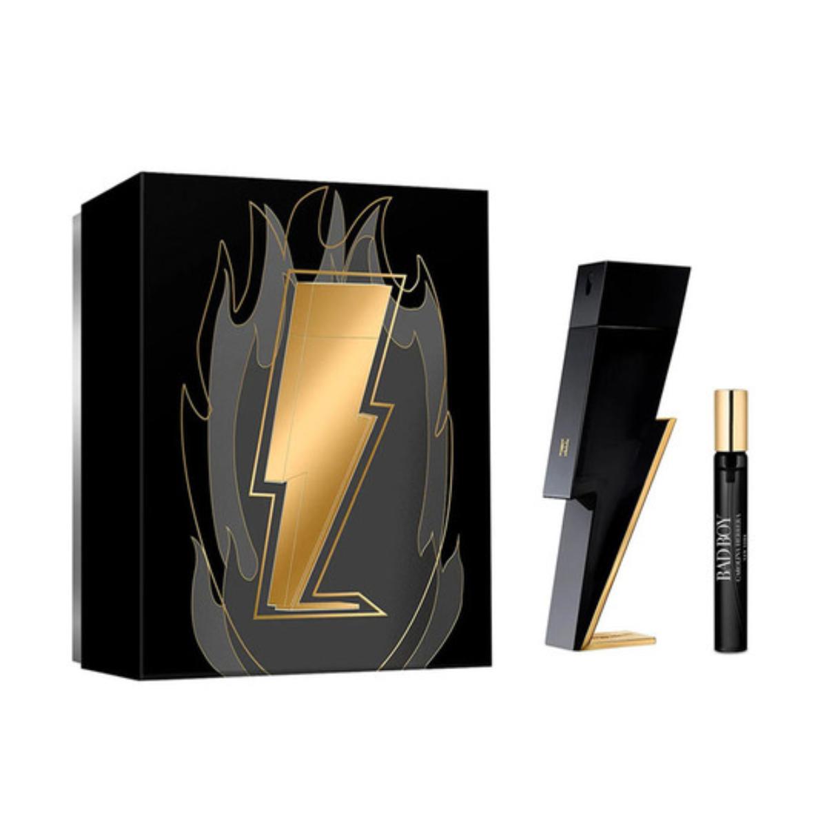 Carolina Herrera Bad Boy 100ml EDT + Mini 10ml Set Regalo per Uomo