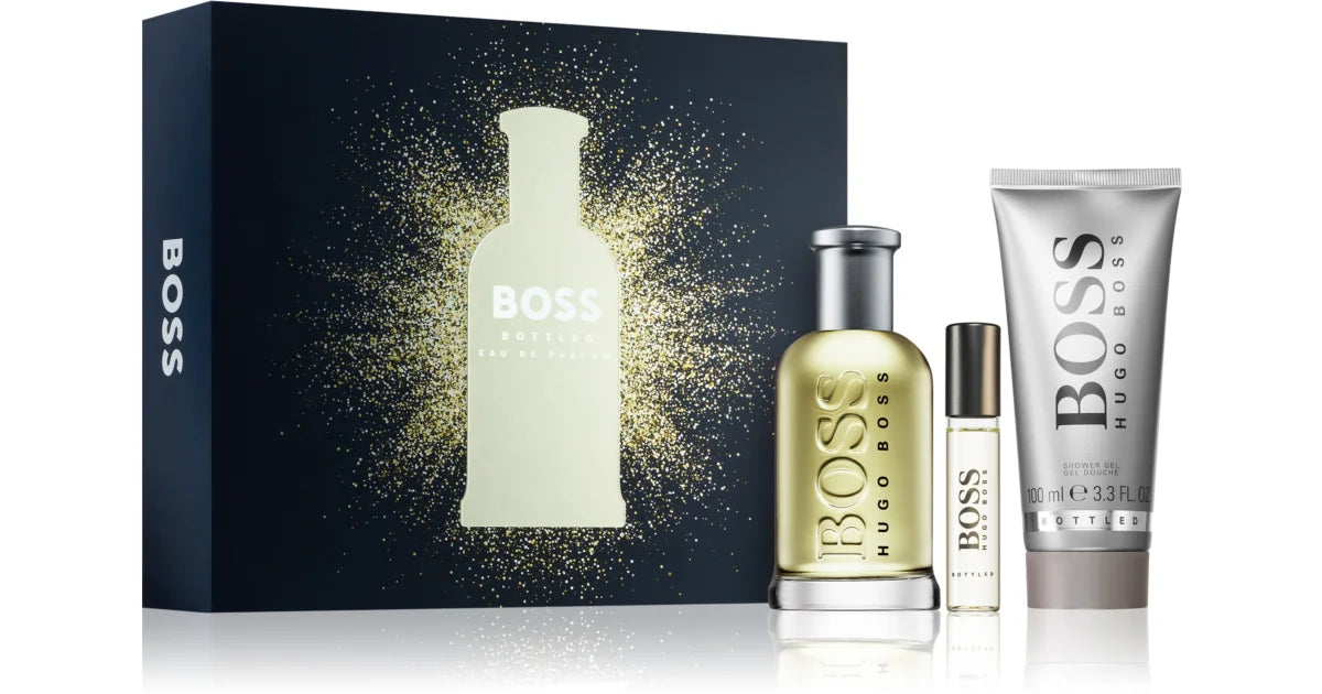 Coffret Cadeau Homme Hugo Boss Bottled 100ml EDT + Gel Douche 100ml + Mini 10ml