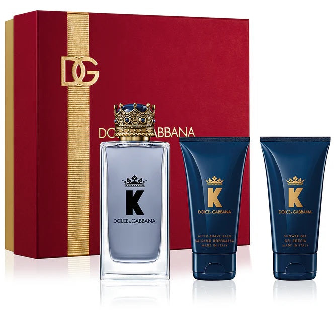 Dolce & Gabbana K 100ml EDT + 50ml Gel Doccia + 50ml Balsamo Dopobarba per Uomo Set Regalo