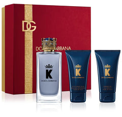Dolce & Gabbana K 100ml EDT + 50ml Gel Doccia + 50ml Balsamo Dopobarba per Uomo Set Regalo