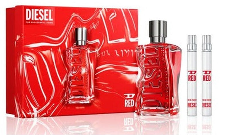 Diesel D Red Set 100ml EDP + 2 x 10ml EDP Unisex Geschenkset