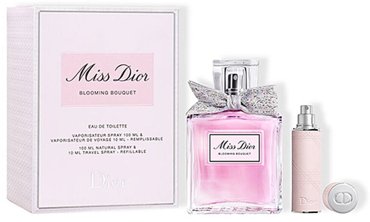 Coffret Cadeau Dior Miss Dior Blooming Bouquet EDT 100ml + EDT Rechargeable 10ml pour Femme