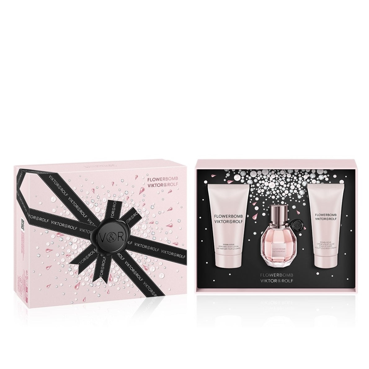 Set regalo Viktor & Rolf Flowerbomb Donna 30ml EDP + Gel Doccia 50ml + Crema Corpo 40ml