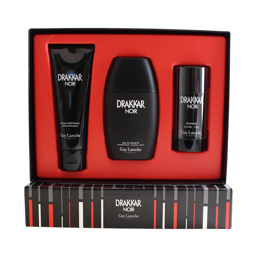 Guy Laroche Drakkar Noir Coffret EDT 100ml + Déodorant Spray 150ml + Gel Douche Cheveux et Corps 50ml