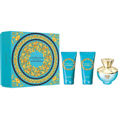 Versace Pour Femme Dylan Turquoise 50ml EDT für Damen Geschenkset mit 3 Stück