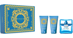 Versace Man Eau Fraiche 50 ml EDT Set de regalo + Loción para después del afeitado 50 ml + Gel de ducha 50 ml