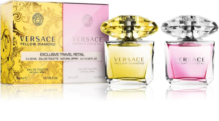 Versace Bright Crystal 30ml EDT + Yellow Diamond 30ml EDT Set Regalo