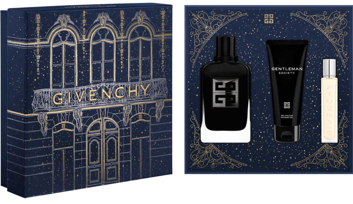 Givenchy Gentleman Society 100ml EDP + 12,5ml EDP + 75ml Duschgel für Herren Geschenkset