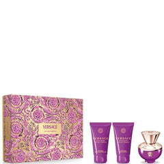 Versace Dylan Purple Femme 50 ml EDP + 50 ml Gel de ducha + 50 ml Loción corporal para mujer Set de regalo