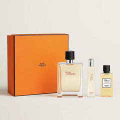 Hermes Terre d'Hermes 100ml EDT + 40ml Duschgel + 15ml EDT Mini für Herren Geschenkset