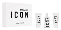 Dsquared2 Icon Pour Femme Coffret Cadeau 50ml EDP + 50ml Gel Douche + 50ml Lait Corps pour Femme