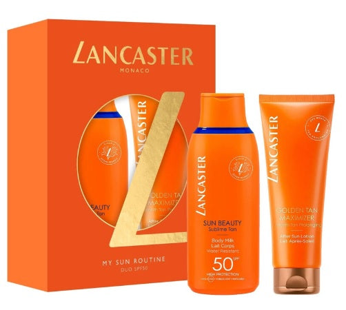 Lancaster Sun Beauty Body Milk SPF50 175ml + Repair & Prolong Your Tan After Sun Lotion 125ml Set
