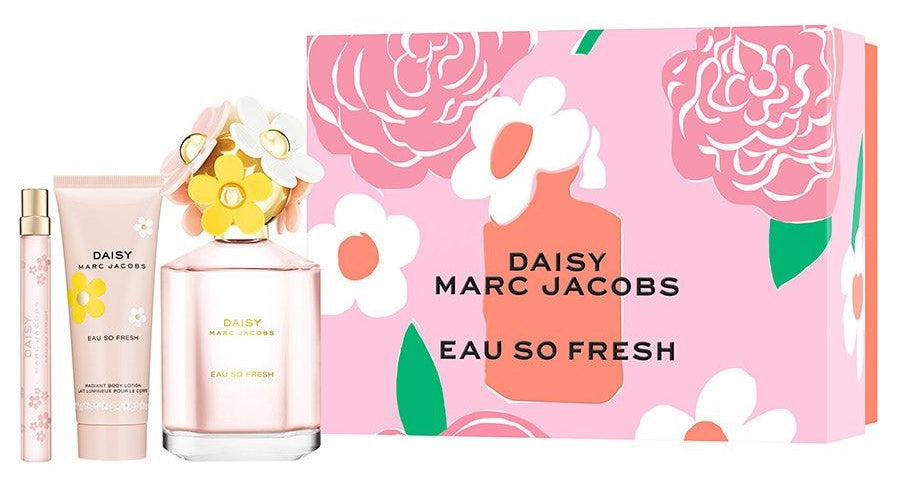 Marc Jacobs Daisy Eau So Fresh 125ml EDT + 75ml Körperlotion + 10ml EDT für Damen Geschenkset
