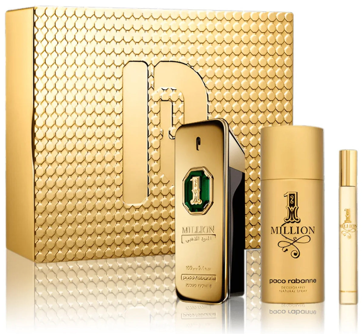 Paco Rabanne One Million Golden Oud 100ml Intense Parfum + 150ml Deodorant + 10ml EDP Herrengeschenkset