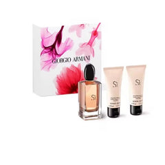 Giorgio Armani Si Geschenkset für Damen 100ml EDP + 50ml Duschgel + 50ml Körperlotion