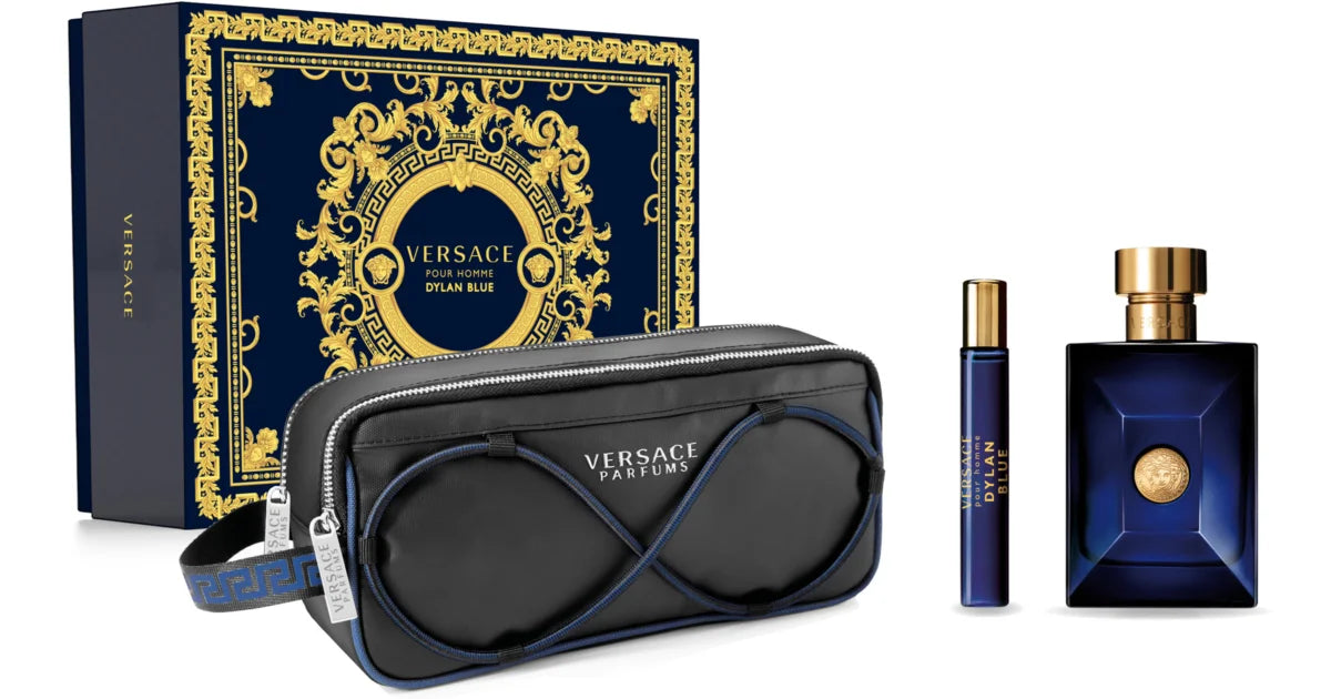 Set regalo Versace Pour Homme Dylan Blue 100ml EDT + 10ml mini + pochette per uomo