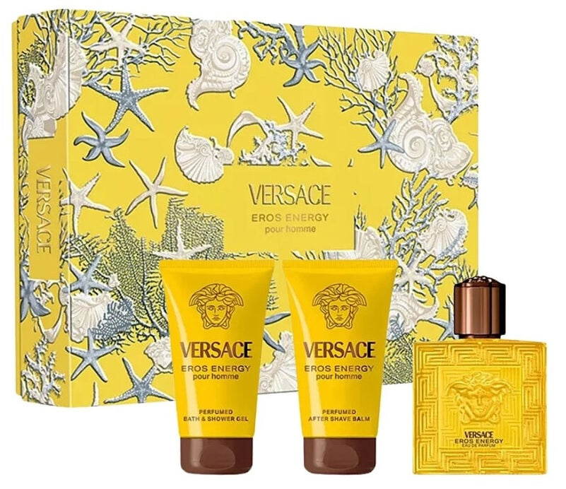 Versace Eros Energy 50ml EDP + 50ml Gel Doccia + 50ml Balsamo Dopobarba Set Regalo per Uomo