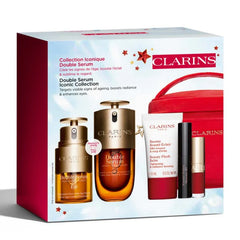 Clarins Double Serum Eye 20ml + Double Serum 30ml + Beauty Flash Balm 15ml + Mascara + Lippenstift Geschenkset