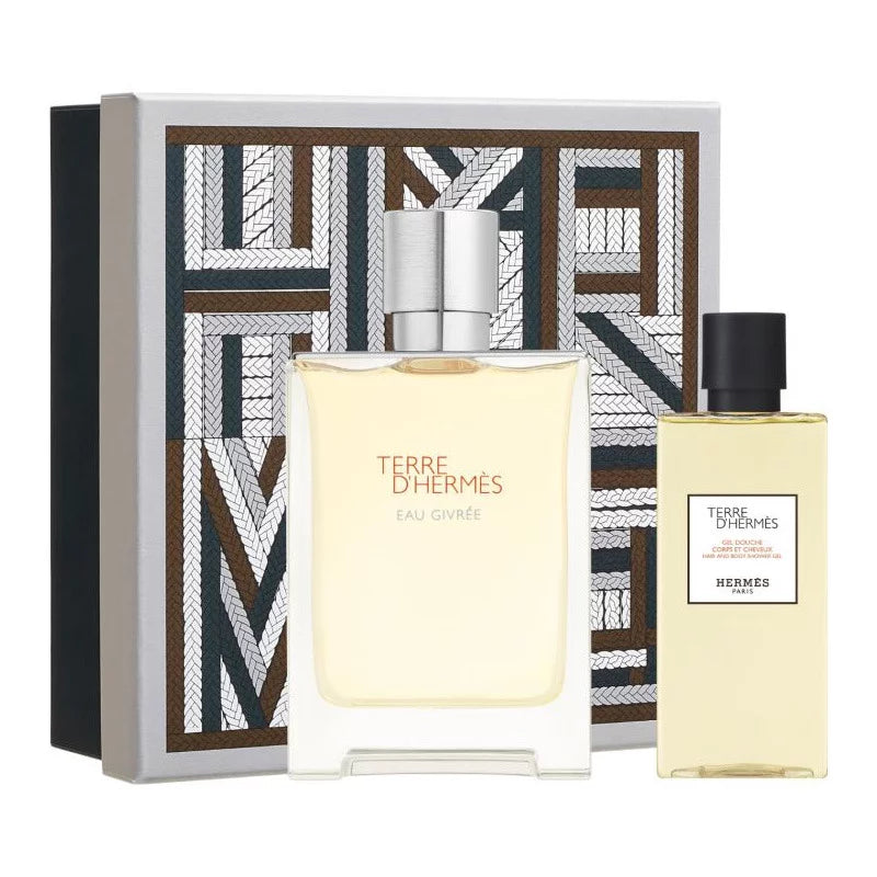 Hermes Terre d'Hermes Eau Givree 100ml EDP + 80ml Gel Doccia per Uomo SET REGALO