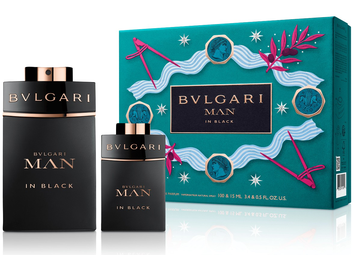 Bvlgari Man In Black 100 ml EDP + Mini 15 ml para hombre Set de regalo