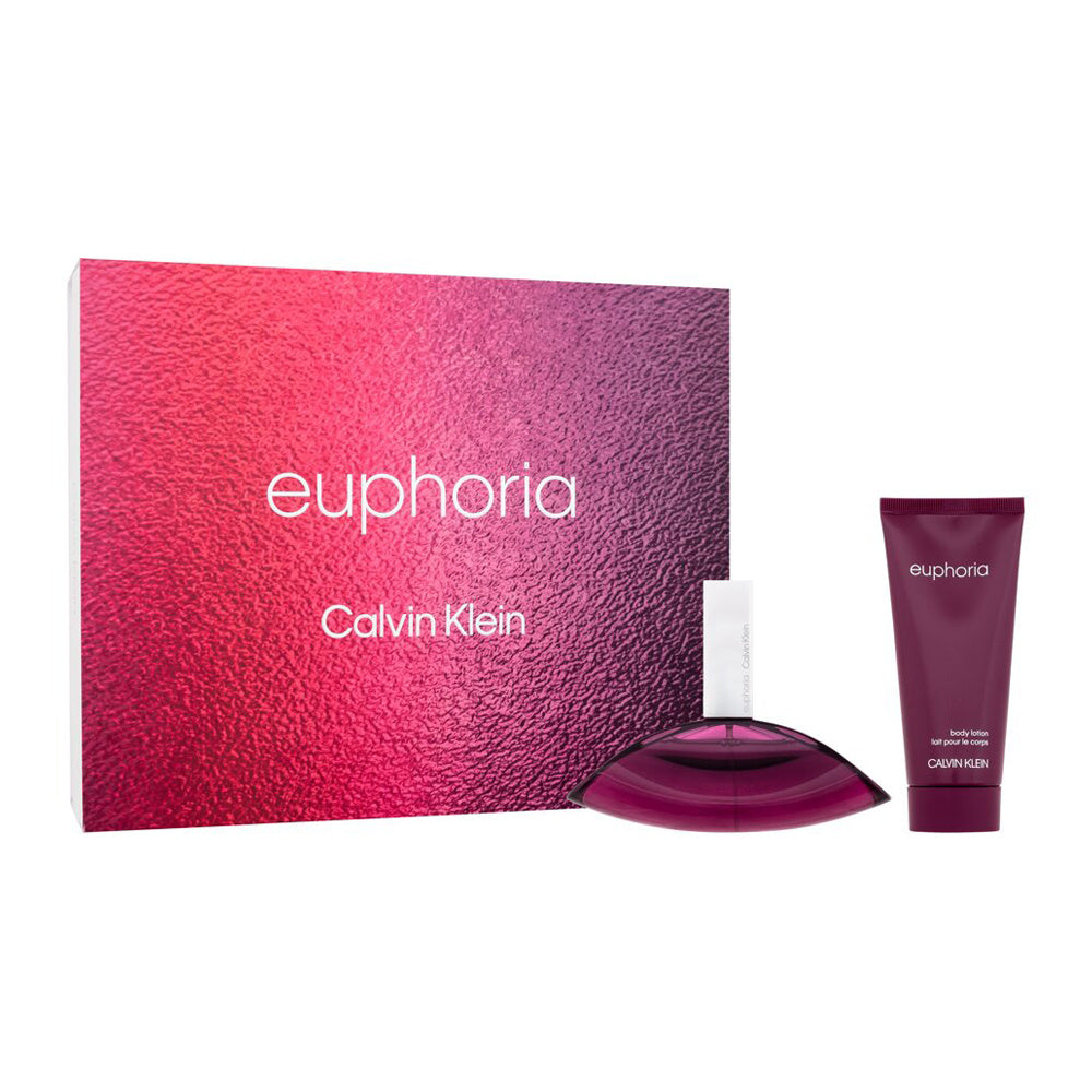 Coffret cadeau Calvin Klein Euphoria pour femme - EDP 50ml + Lait corporel 100ml