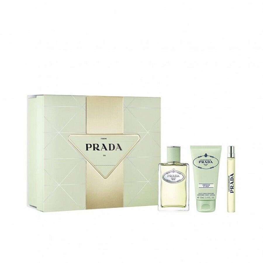 Prada Infusion Iris 100ml EDP + 50ml Lozione Corpo + 10ml EDP Set Regalo Donna