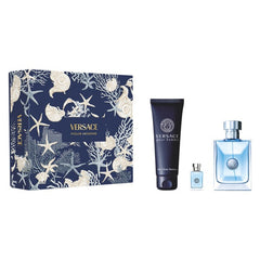 Versace Pour Homme 100ml EDT + 150ml Shampoo Capelli & Corpo + Mini 5ml per Uomo Set Regalo